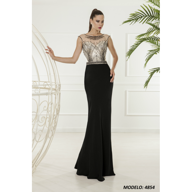 Vestido largo cuerpo de pedrería - Tienda de Ropa Online - Boutique Valentina