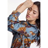 Blusa ALBA CONDE azul estampado floral