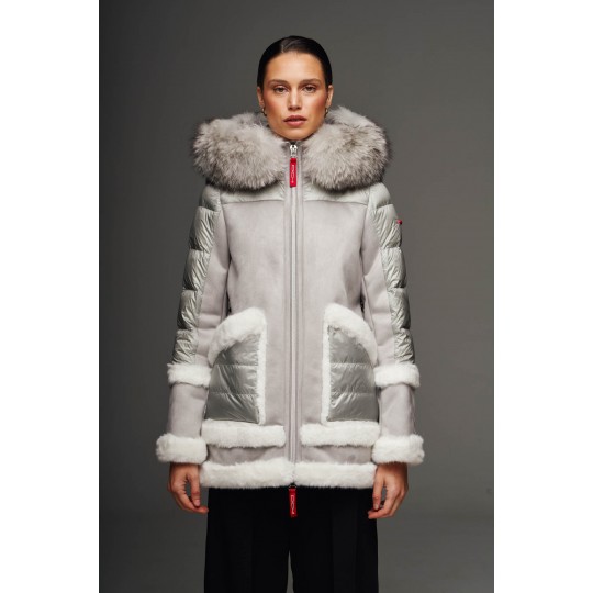 Parka DICHI plata combinada