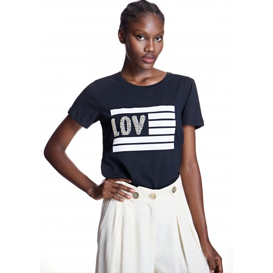 Camiseta ALBA CONDE negra love