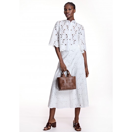 Falda ALBA CONDE evasé troquelada