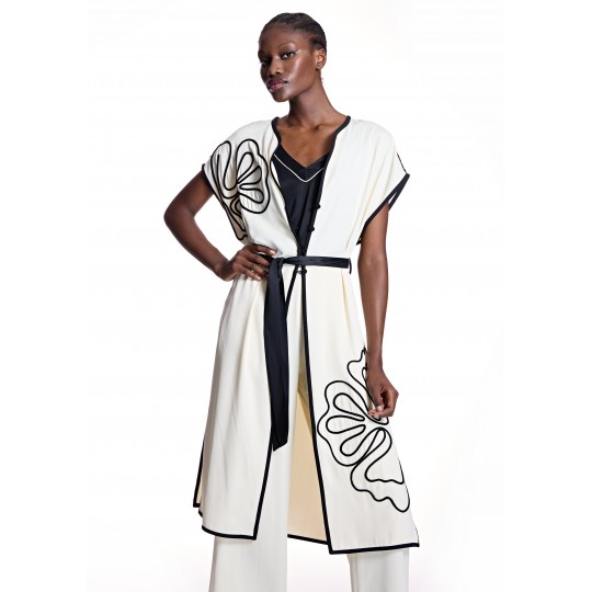 Chaleco ALBA CONDE largo bordado