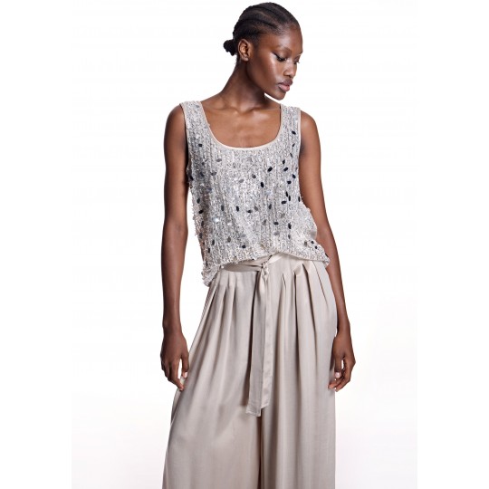 Top ALBA CONDE con lentejuelas