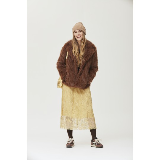 Abrigo OKY COKY efecto pelo