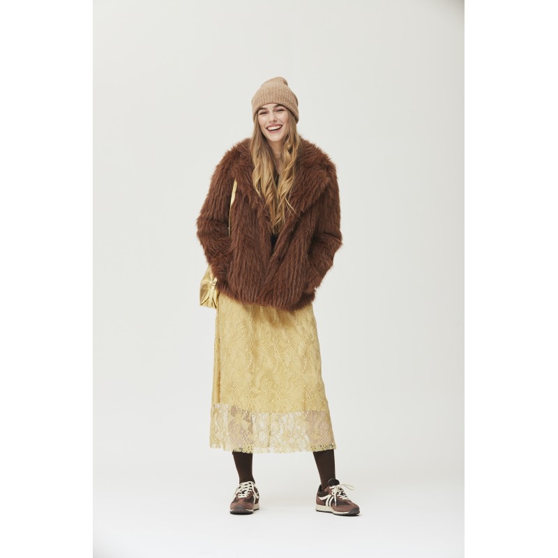 Abrigo OKY COKY efecto pelo