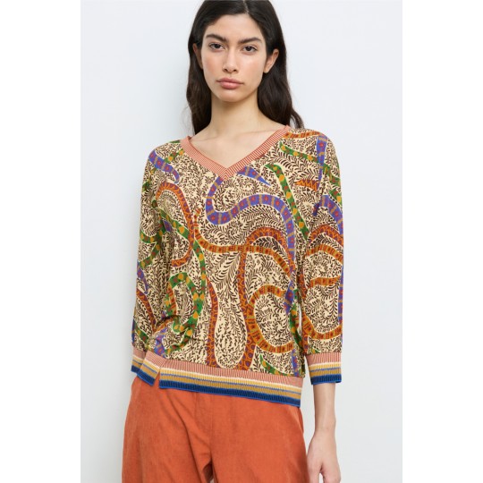 Blusa ALDO MARTINS estampada