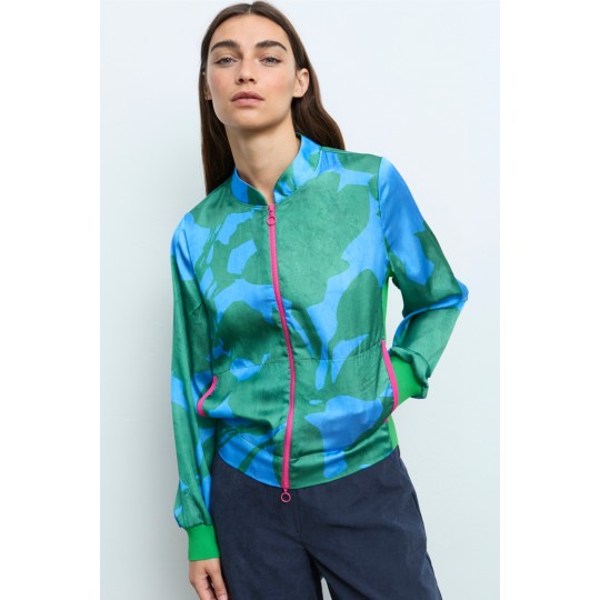 Chaqueta ALDO MARTINS tonos azules y verdes