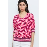 Blusa ALDO MARTINS tonos rosas