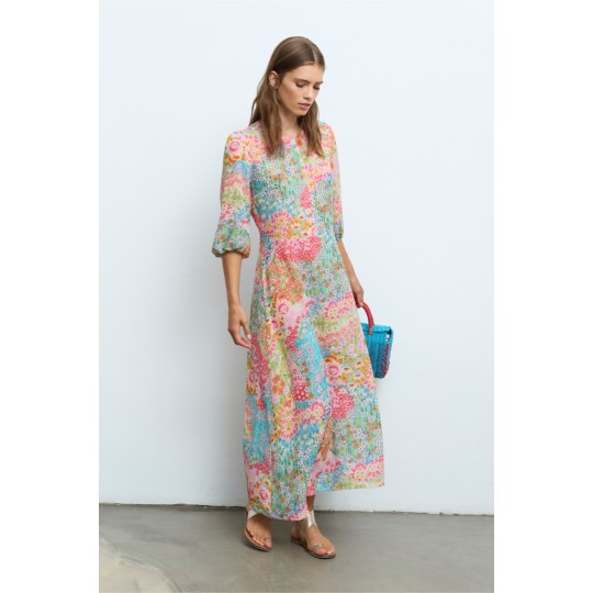 Vestido ALDO MARTINS estampado