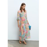 Vestido ALDO MARTINS estampado