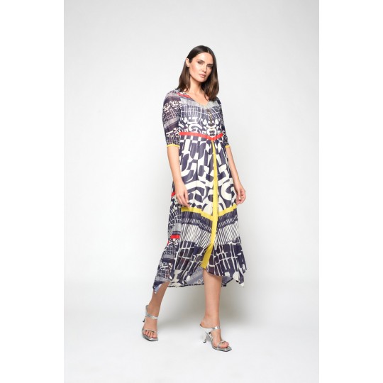 Vestido MERCEDES DE MIGUEL estampado