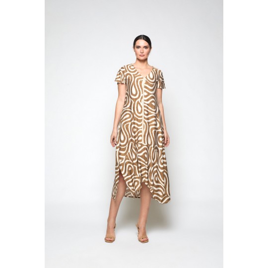 Vestido MERCEDES DE MIGUEL camel