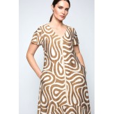 Vestido MERCEDES DE MIGUEL camel