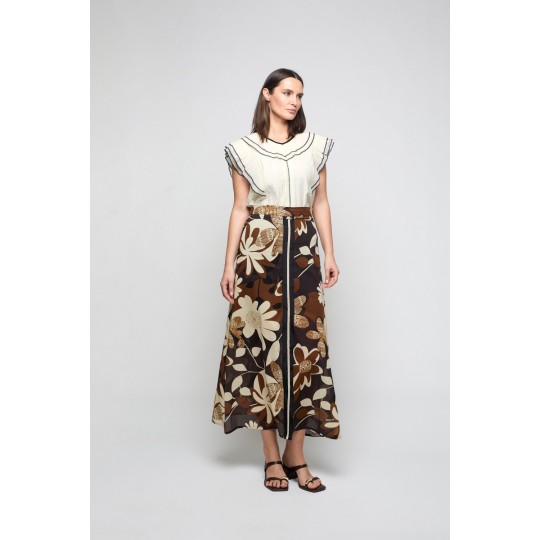 Falda MERCEDES DE MIGUEL estampada