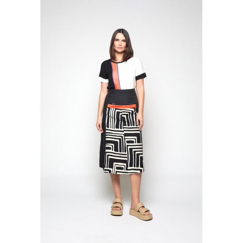 Camiseta MERCEDES DE MIGUEL tricolor