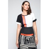 Camiseta MERCEDES DE MIGUEL tricolor