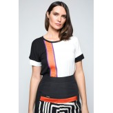 Camiseta MERCEDES DE MIGUEL tricolor