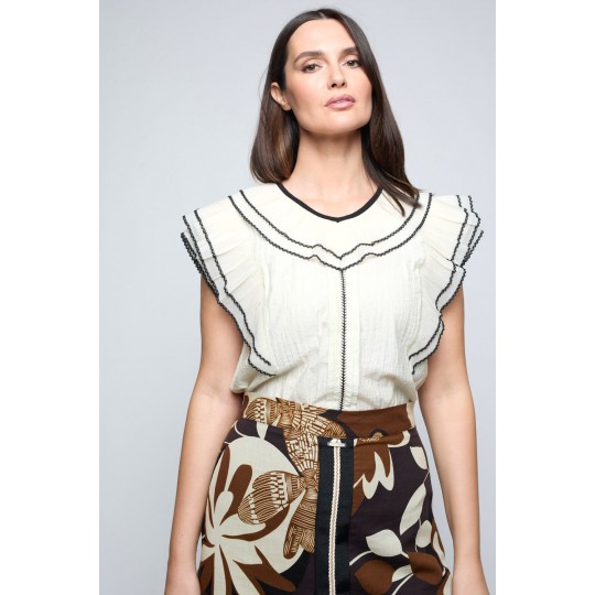 Blusa MERCEDES DE MIGUEL beige