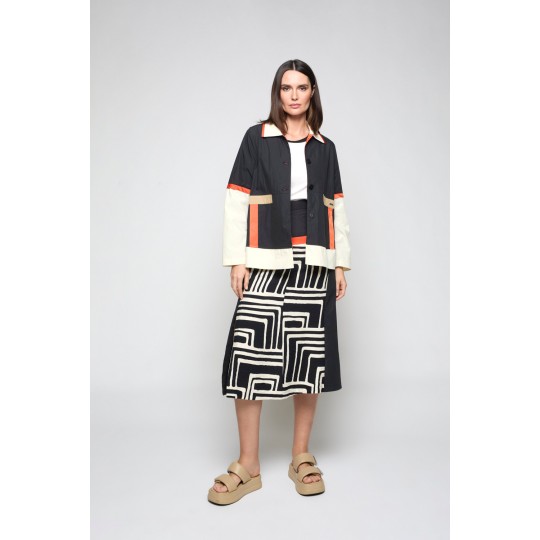 Cazadora MERCEDES DE MIGUEL tricolor