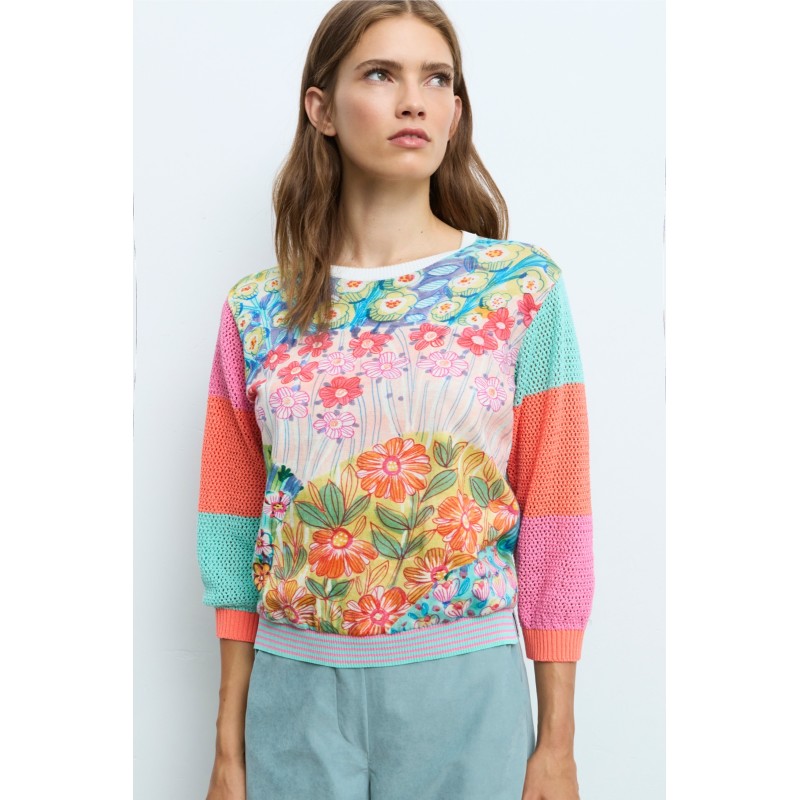 Jersey ALDO MARTINS estampado de flores